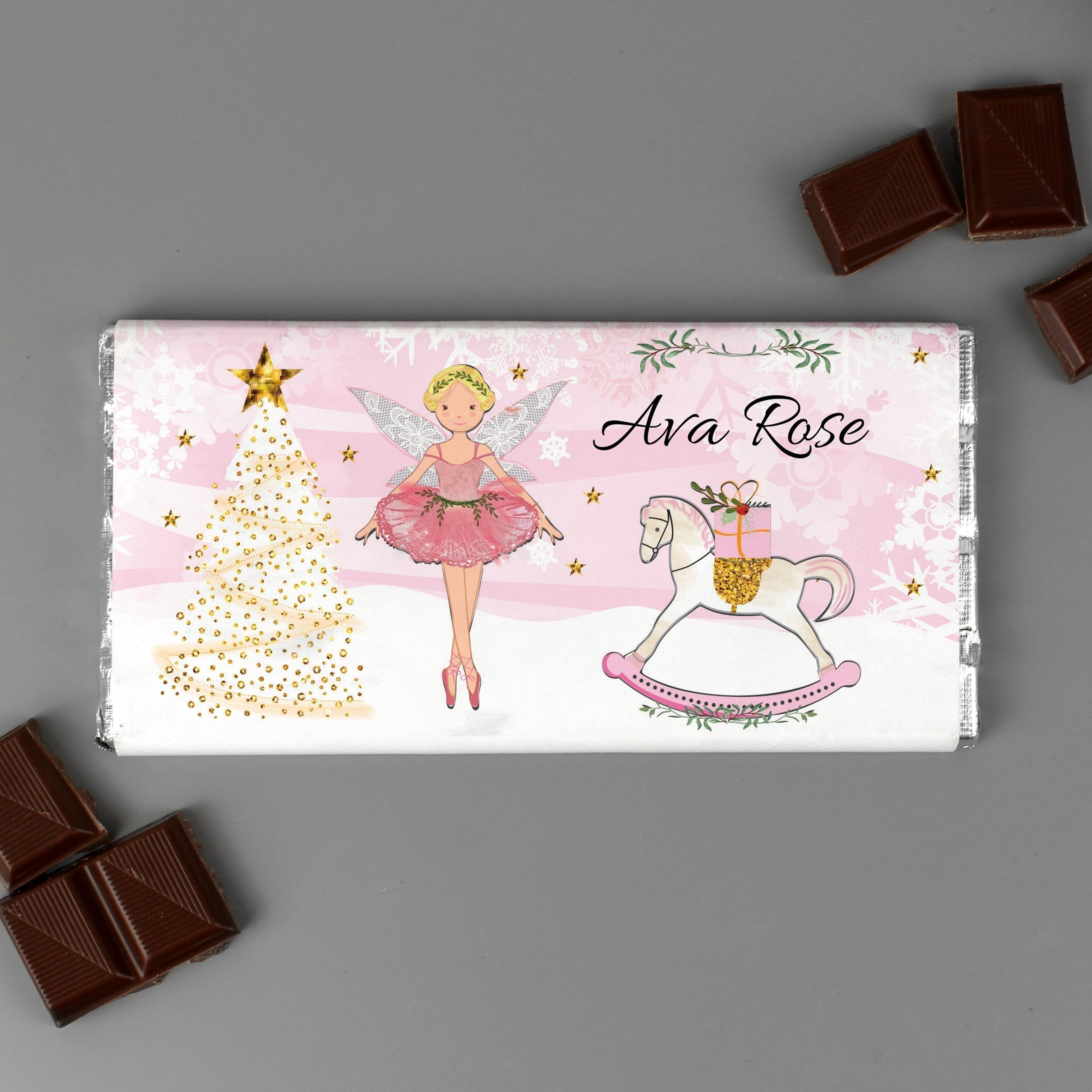 Personalised Sugar Plum Fairy Milk Chocolate Bar