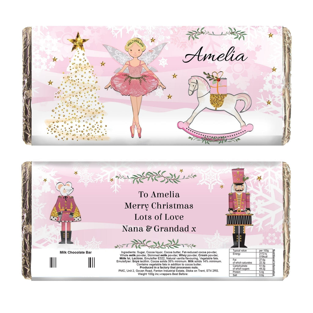 Personalised Sugar Plum Fairy Milk Chocolate Bar