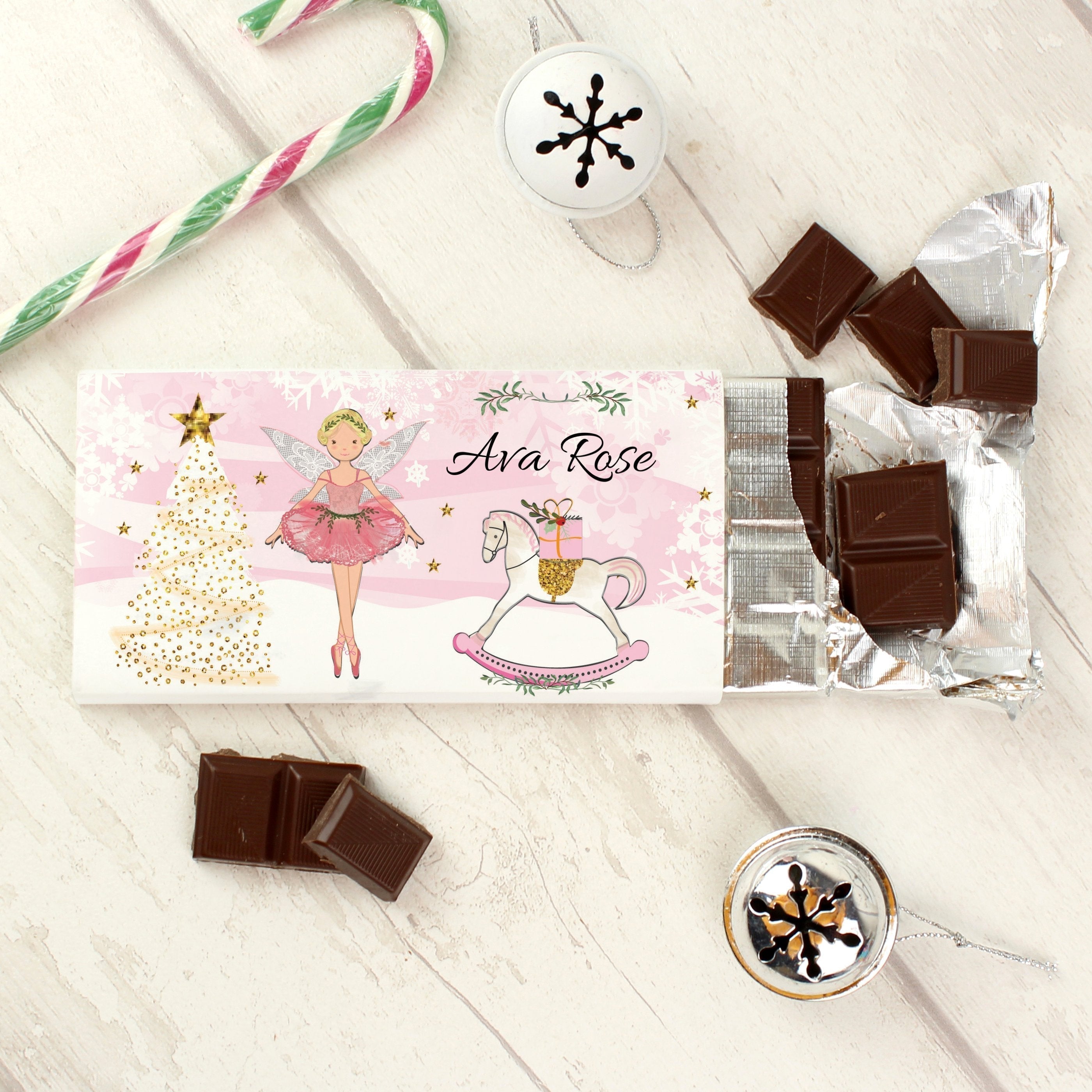 Personalised Sugar Plum Fairy Milk Chocolate Bar