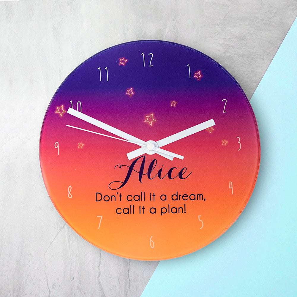 Personalised Summer Sunset Wall Clock