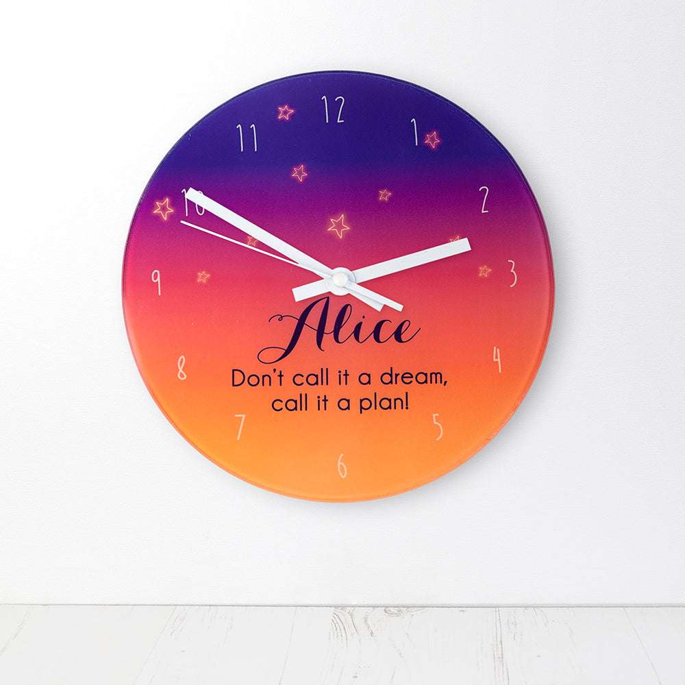 Personalised Summer Sunset Wall Clock