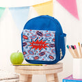 Personalised Personalised Superhero Blue Lunch Bag