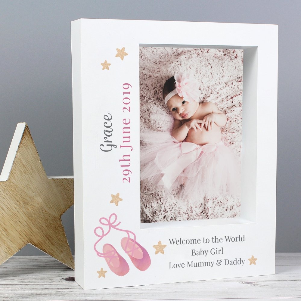Personalised Swan Lake Ballet 5x7 Inch Box Photo Frame
