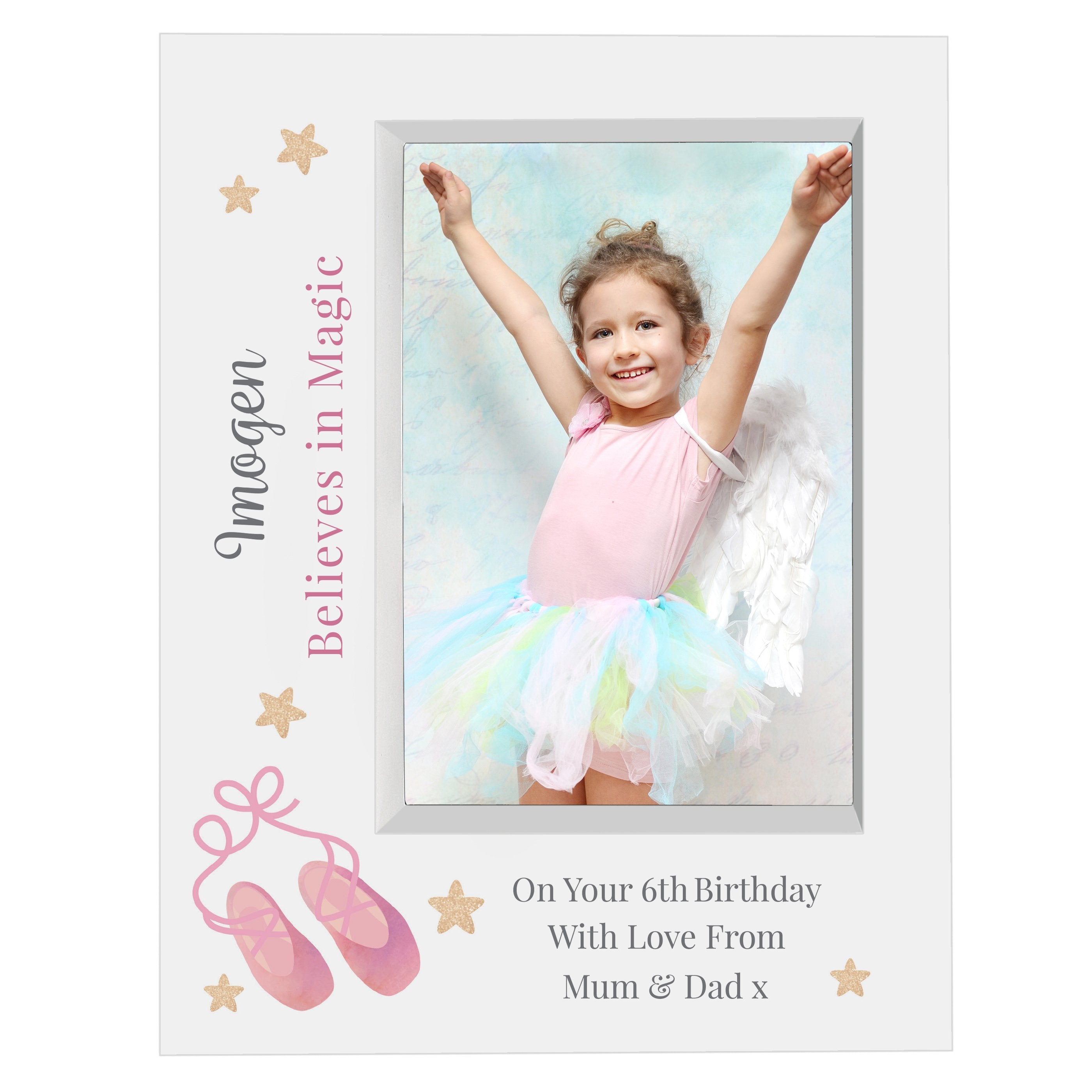 Personalised Swan Lake Ballet 7x5 Inch Box Photo Frame