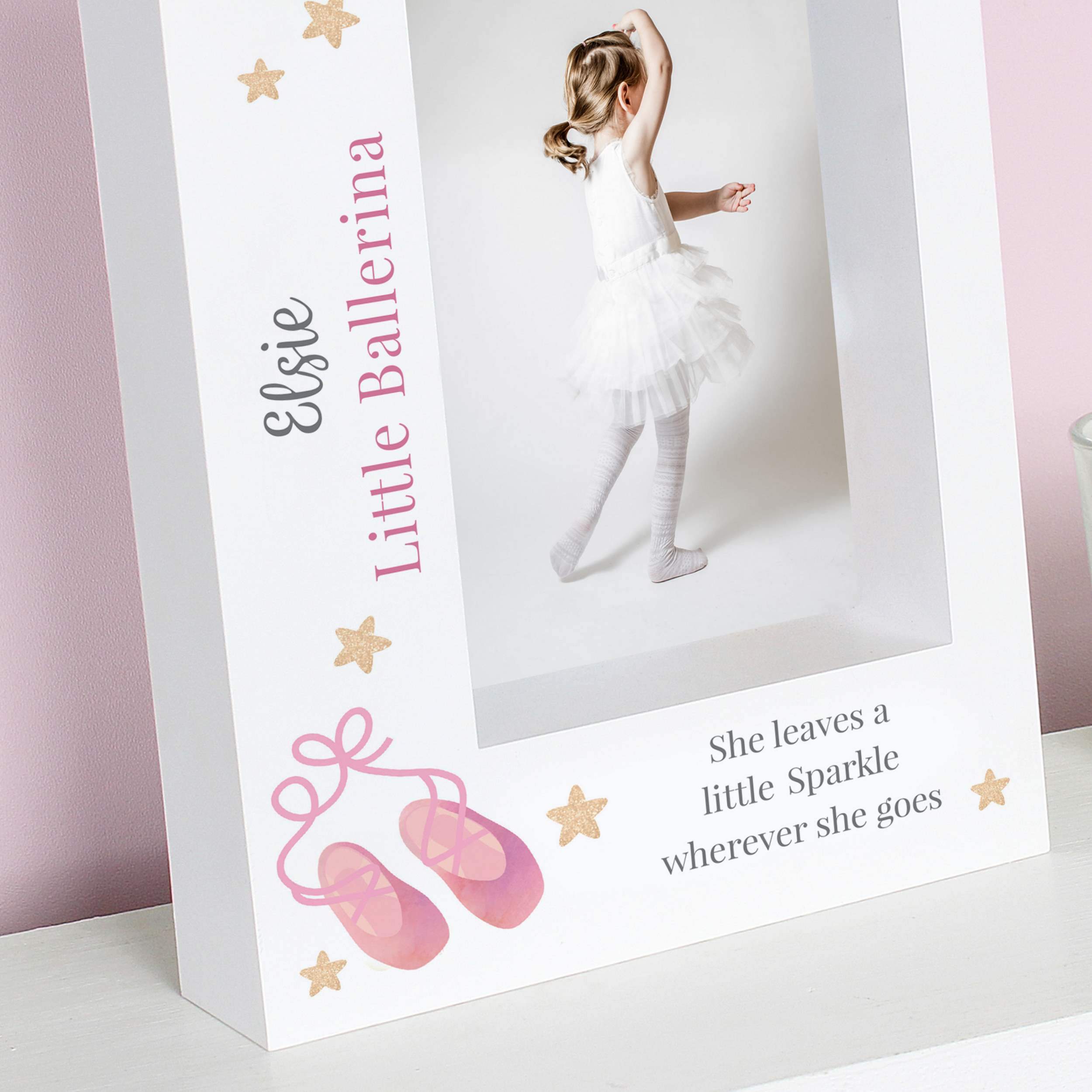 Personalised Swan Lake Ballet 7x5 Inch Box Photo Frame