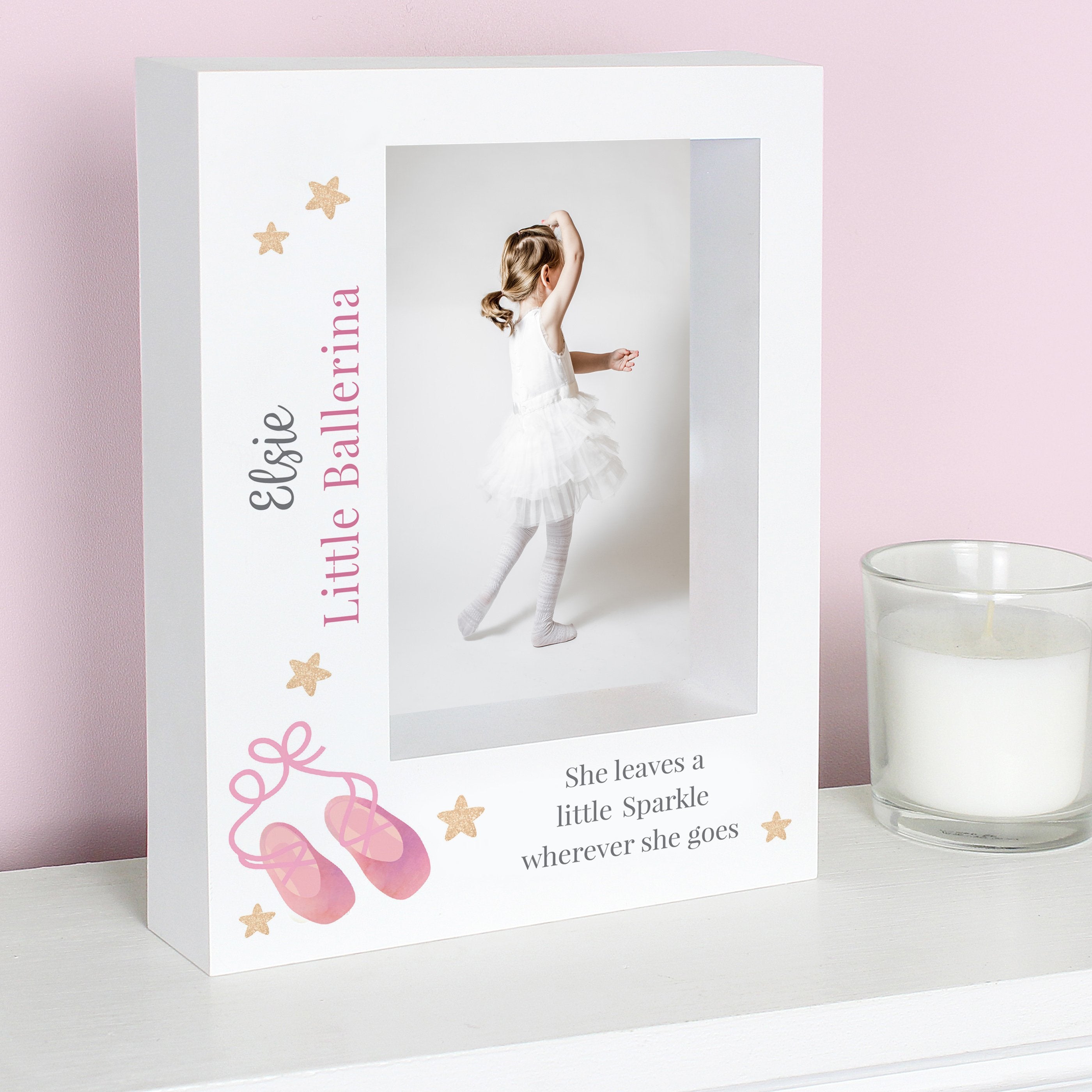 Personalised Swan Lake Ballet 7x5 Inch Box Photo Frame