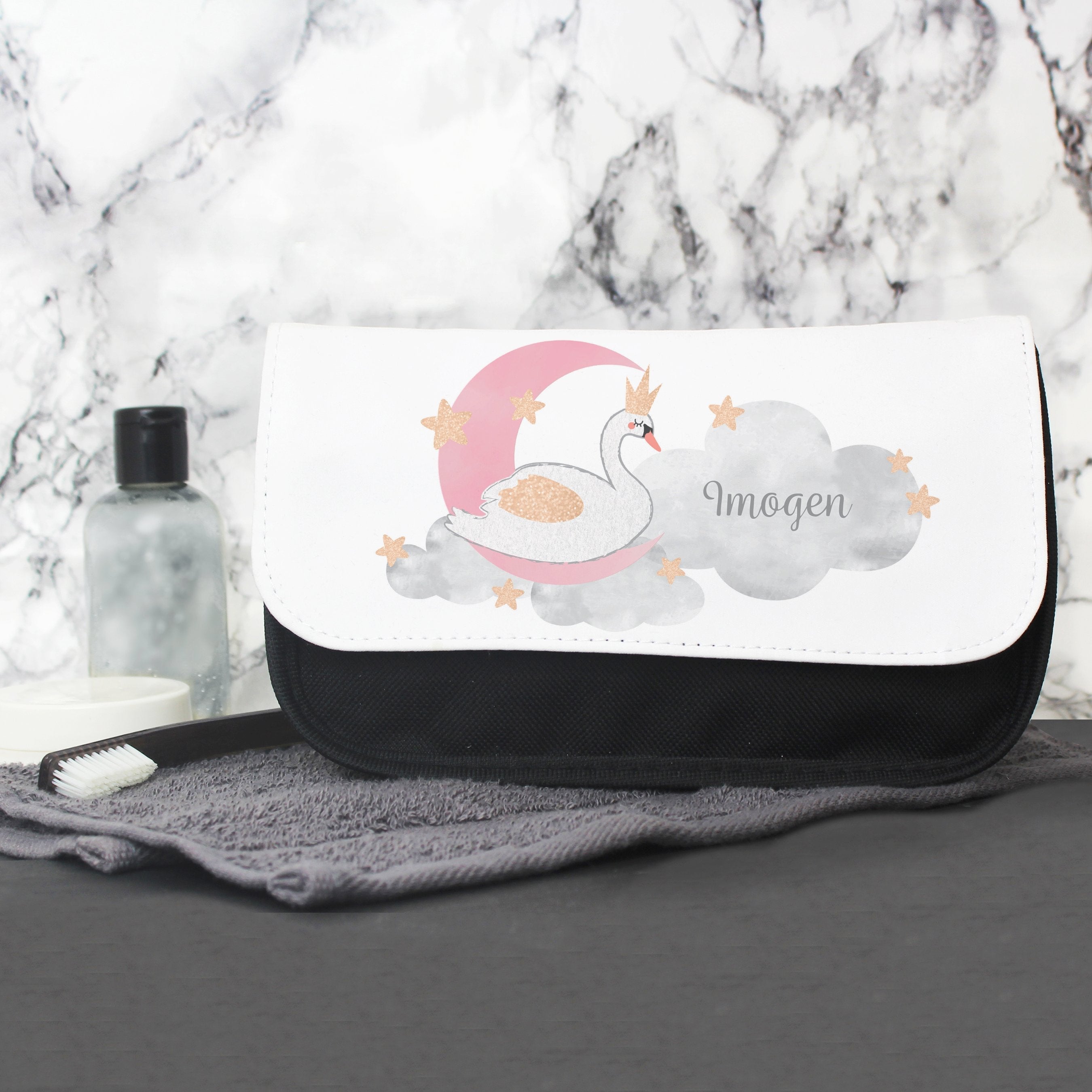 Personalised Swan Lake Make Up Bag
