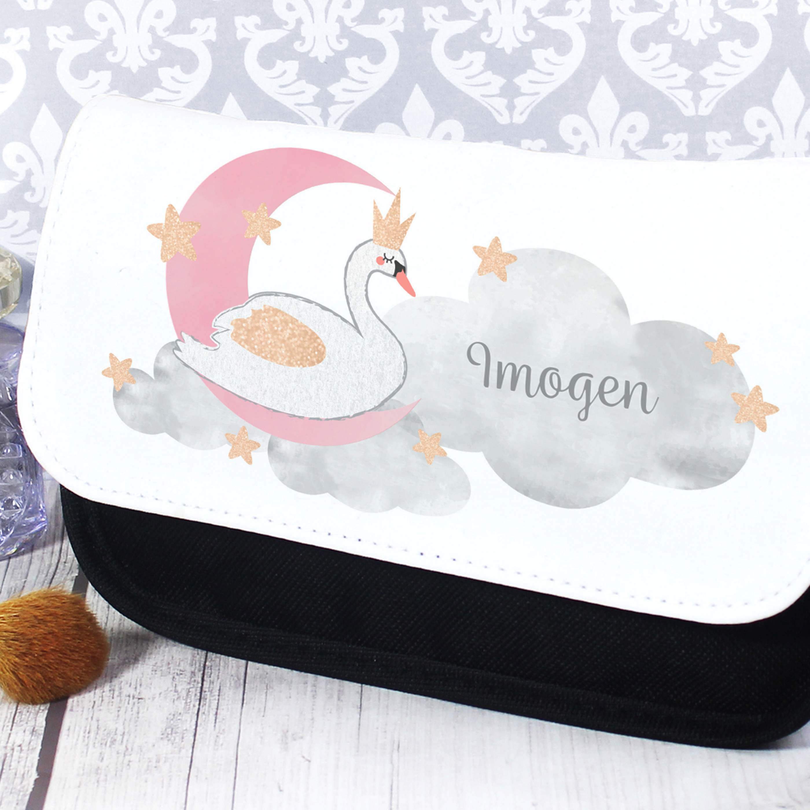 Personalised Swan Lake Make Up Bag