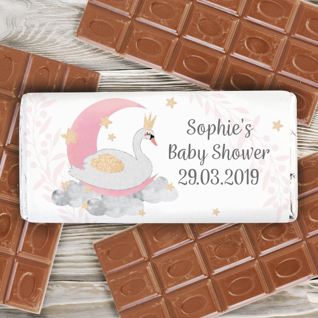 Personalised Swan Lake Milk Chocolate Bar