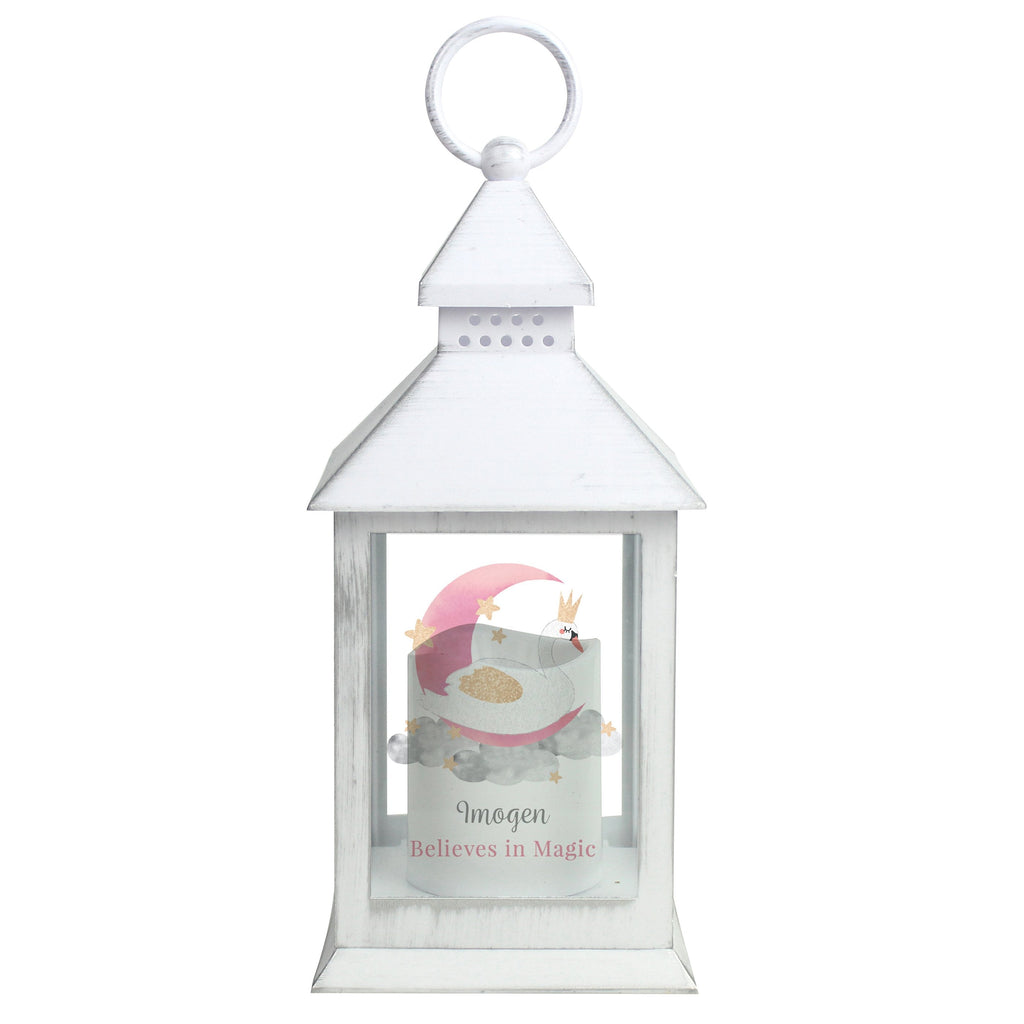 Personalised Swan Lake White Lantern
