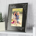 Personalised Swirls & Hearts Diamante 4x6 Inch Glass Photo Frame