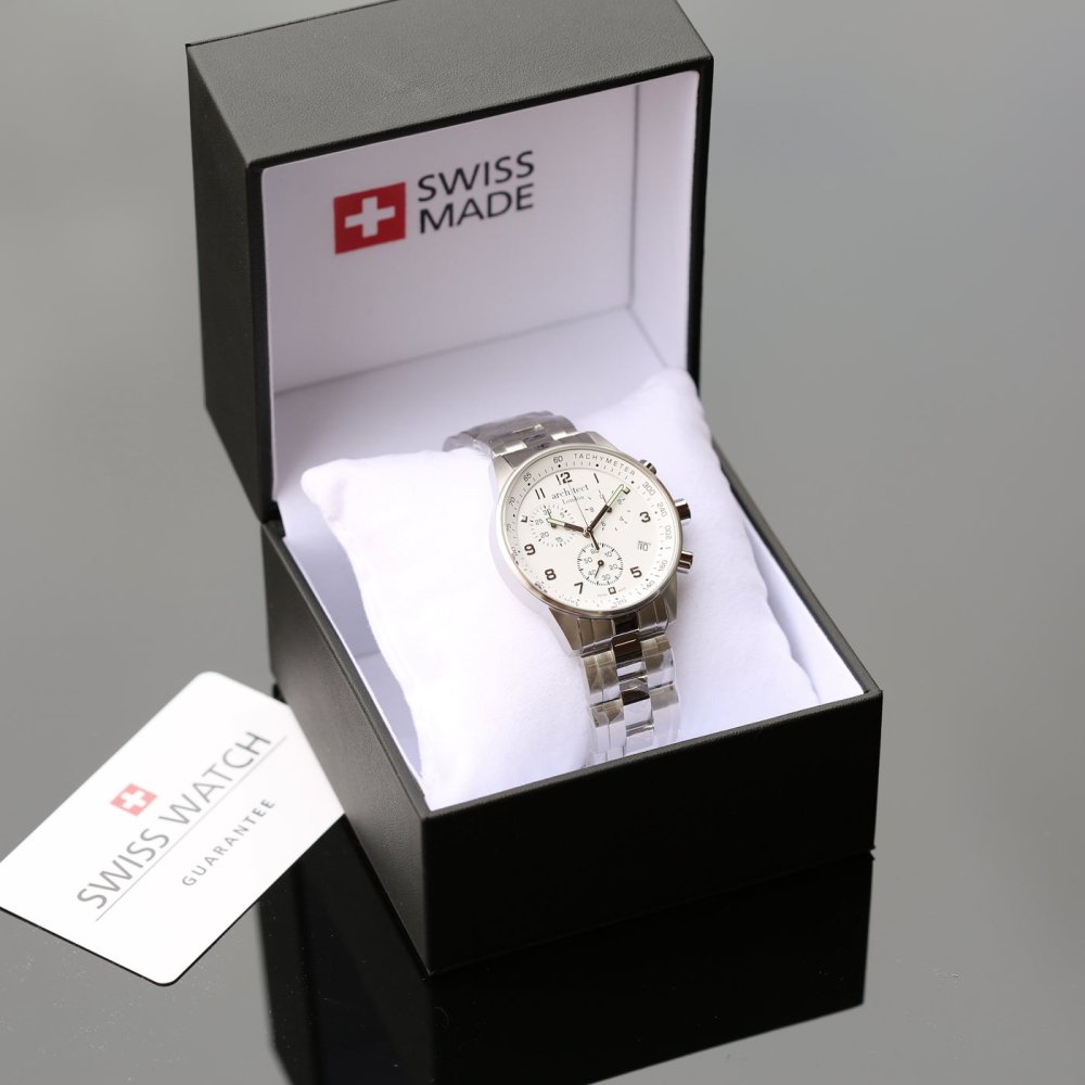 Personalised Swiss Made Men's Watch, Architect Handcrafted, Endeavour, Water Resistant, Handwriting Engraved