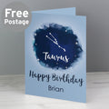 Personalised Taurus Zodiac Star Sign Card (April 20th - May 20th)