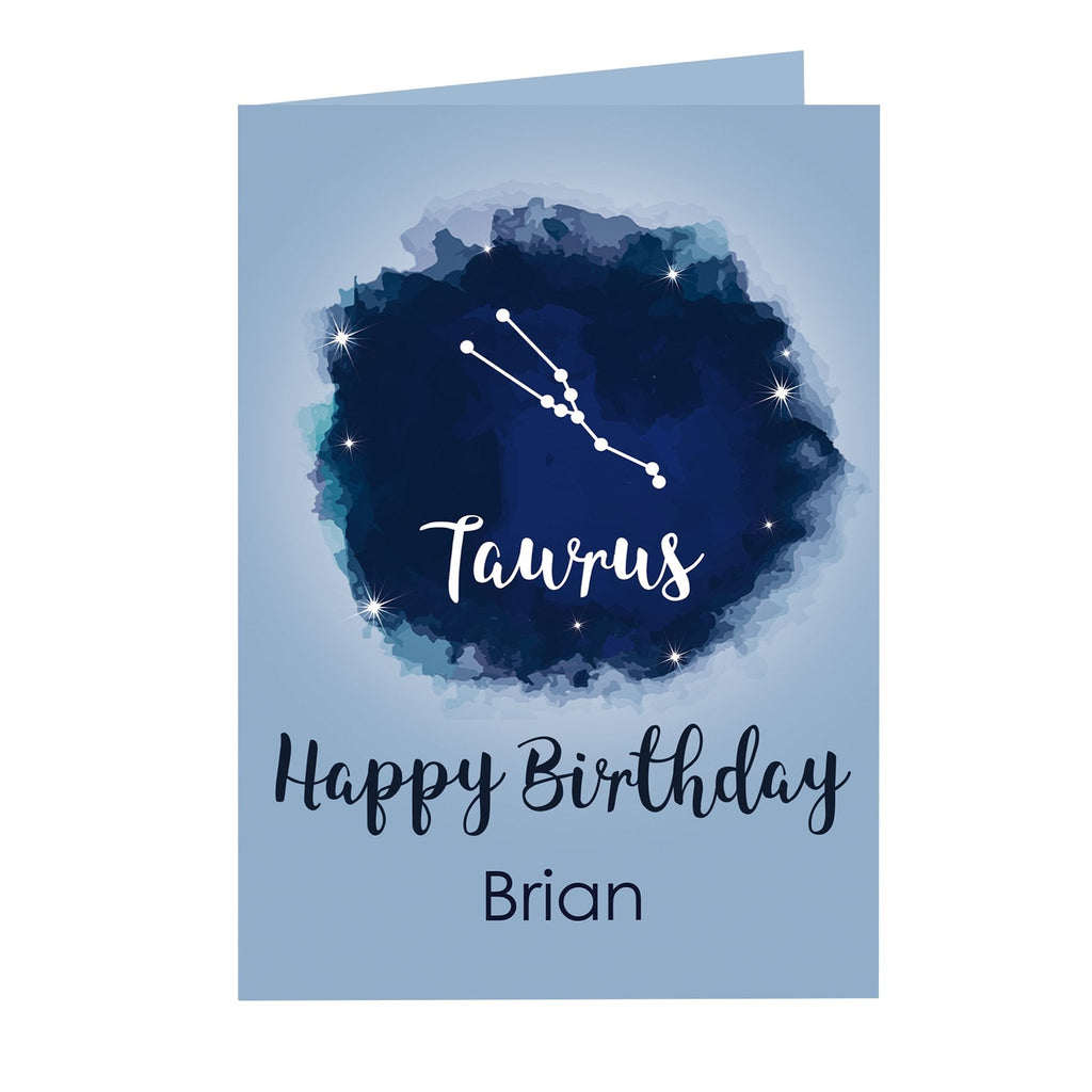 Personalised Taurus Zodiac Star Sign Card (April 20th - May 20th)