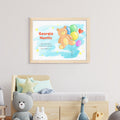 Personalised Personalised Teddy Bear Balloon Framed Print
