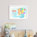Personalised Personalised Teddy Bear Balloon Framed Print