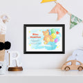 Personalised Personalised Teddy Bear Balloon Framed Print