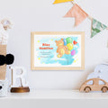 Personalised Personalised Teddy Bear Balloon Framed Print