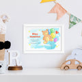 Personalised Personalised Teddy Bear Balloon Framed Print