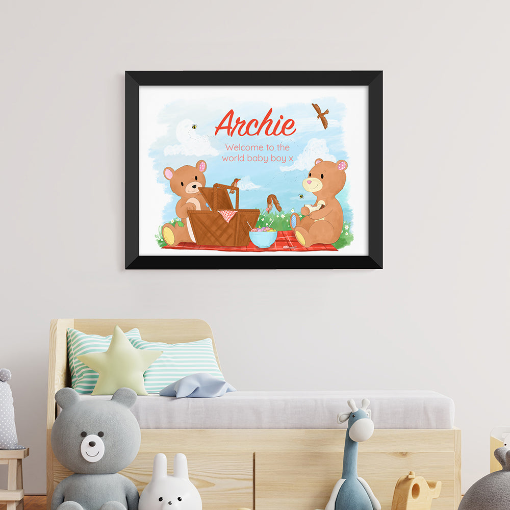 Personalised Personalised Teddy Bear Picnic Framed Print