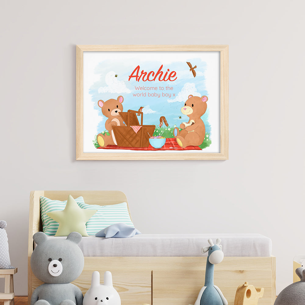 Personalised Personalised Teddy Bear Picnic Framed Print
