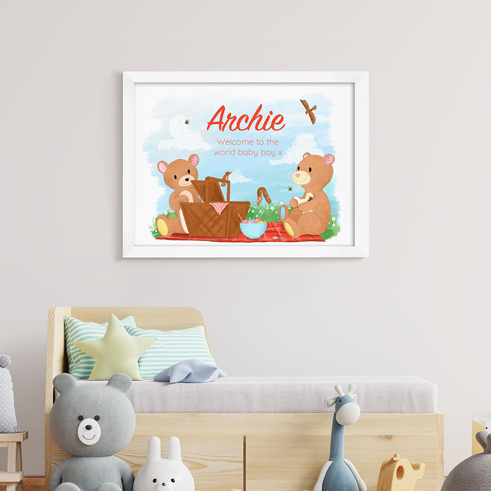 Personalised Personalised Teddy Bear Picnic Framed Print
