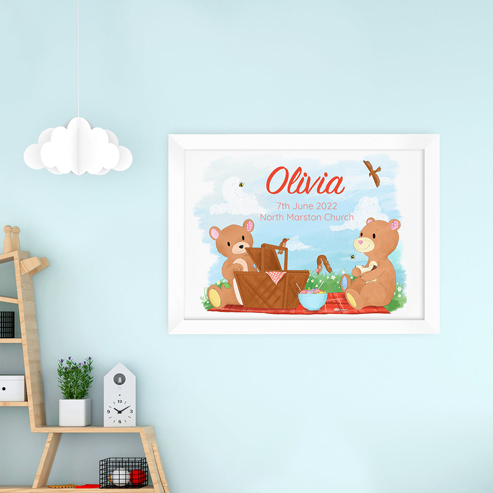 Personalised Personalised Teddy Bear Picnic Framed Print