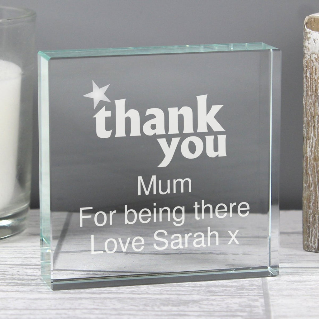 Personalised Thank You Large Crystal Token