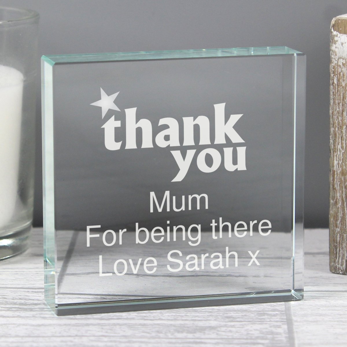 Personalised Thank You Large Crystal Token