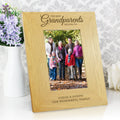 Personalised The Best Grandparents 6x4 Inch Oak Finish Photo Frame