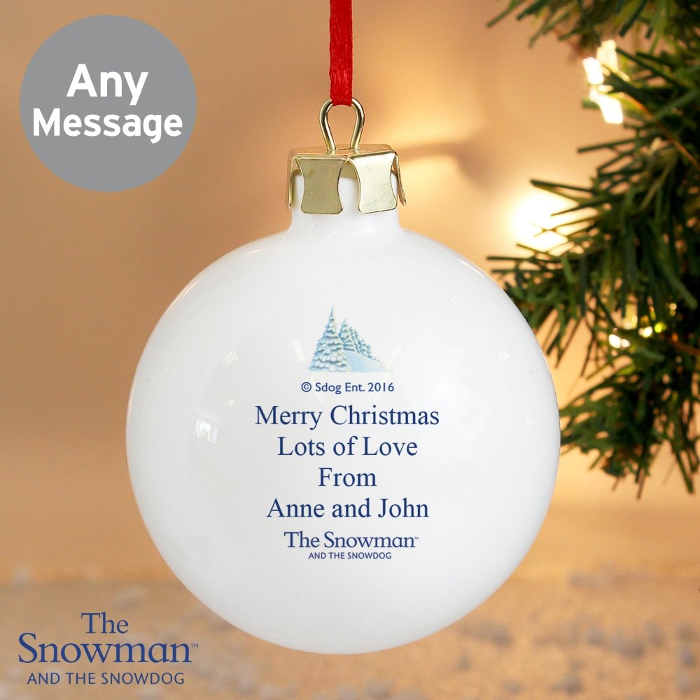 Personalised The Snowdog Bauble