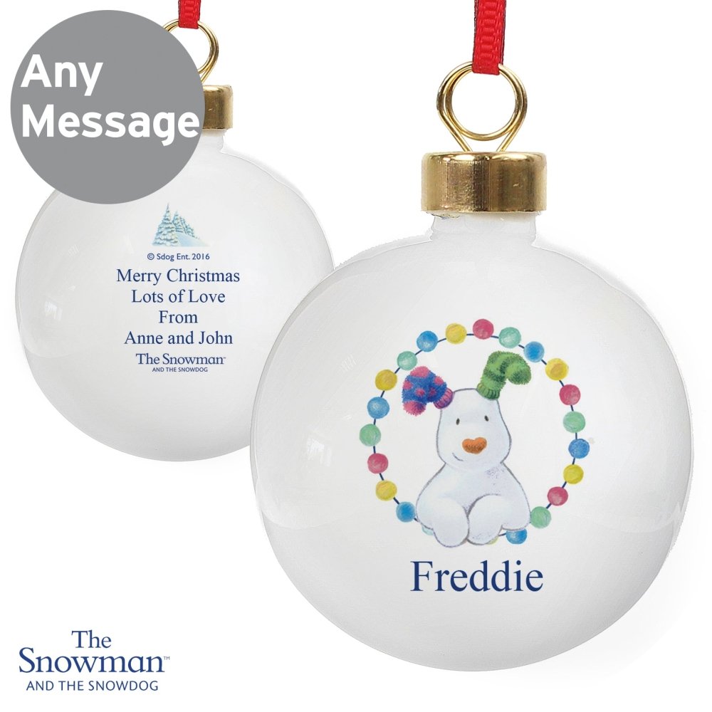 Personalised The Snowdog Bauble