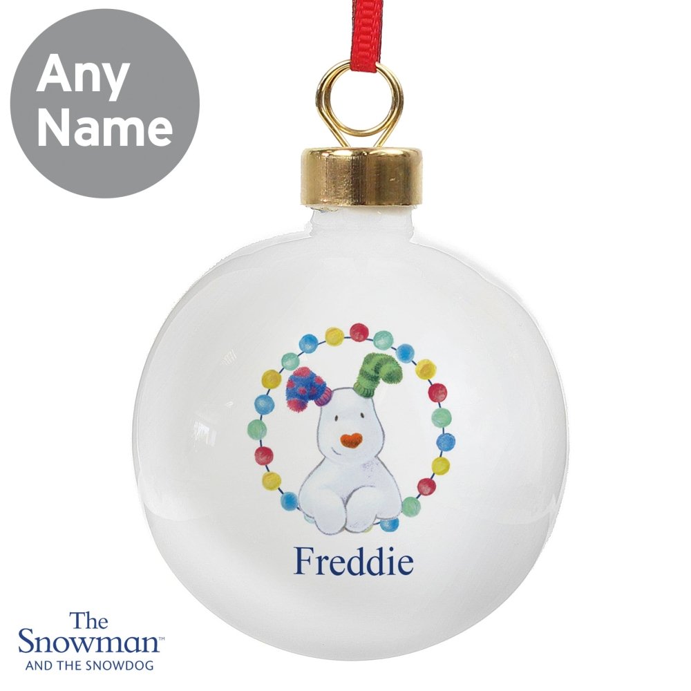 Personalised The Snowdog Bauble