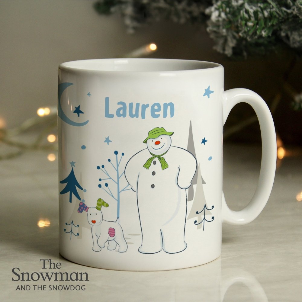 Personalised The Snowman And The Snowdog Mug