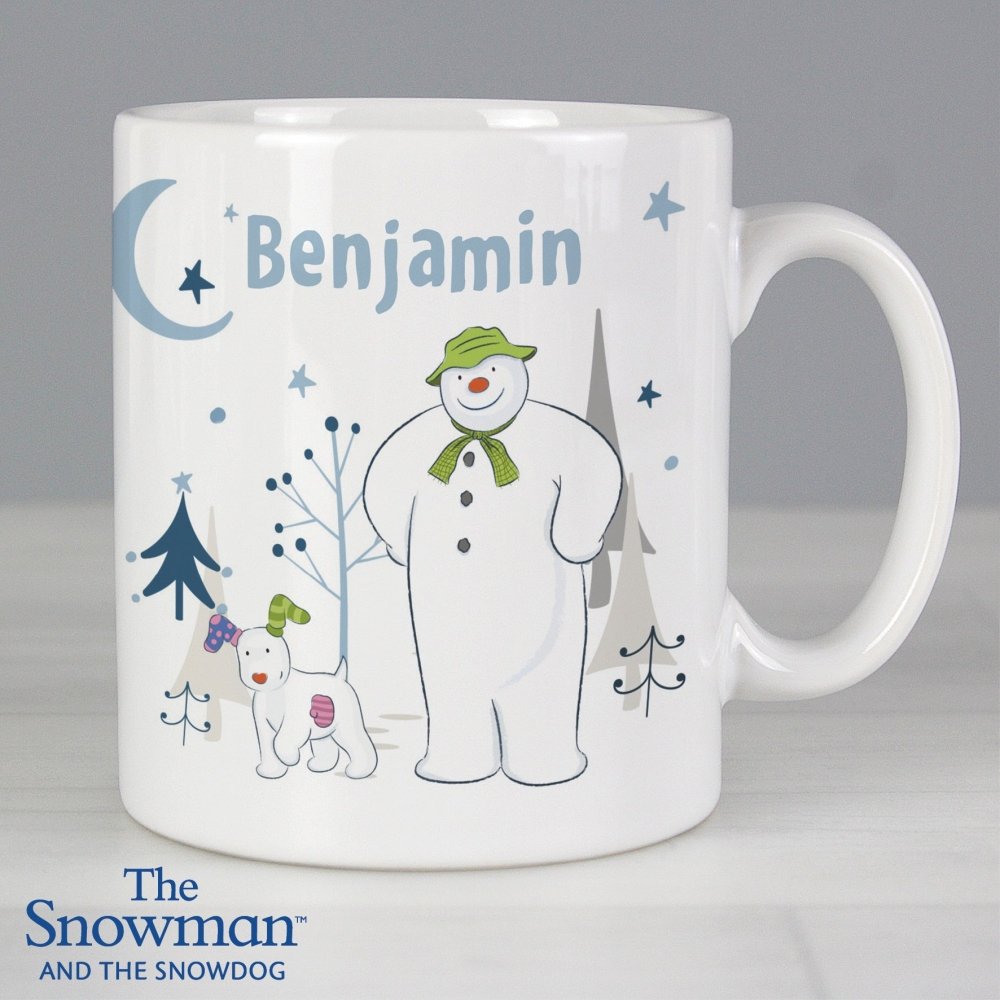 Personalised The Snowman And The Snowdog Mug