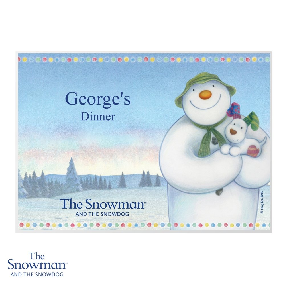 Personalised The Snowman And The Snowdog Placemat
