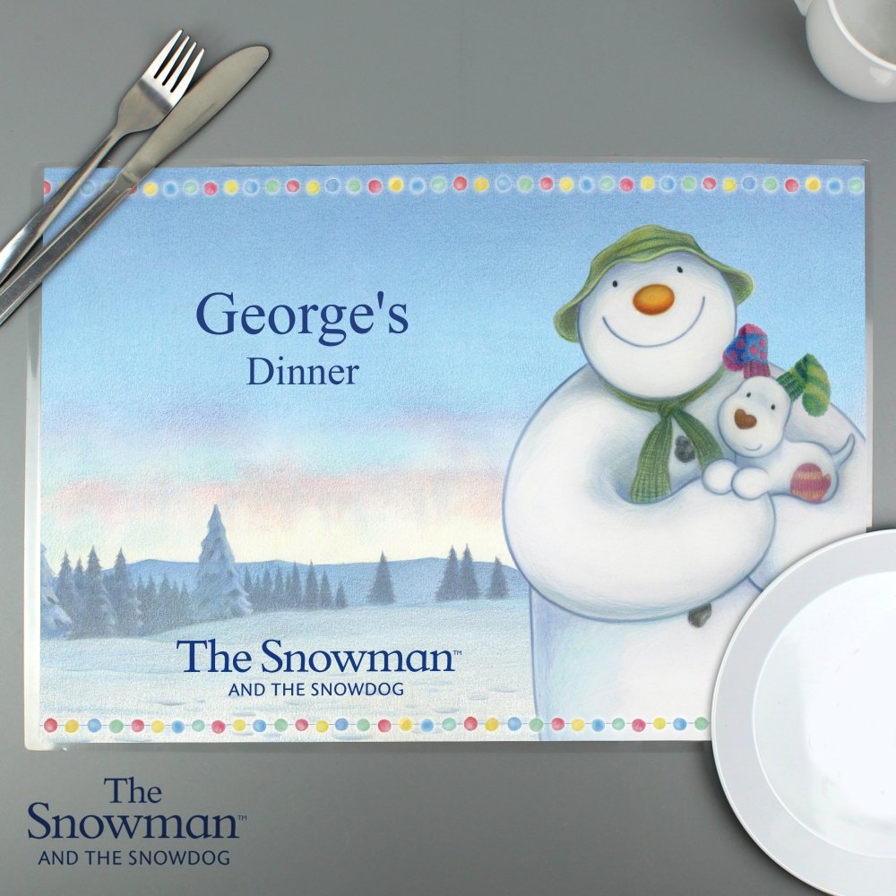 Personalised The Snowman And The Snowdog Placemat