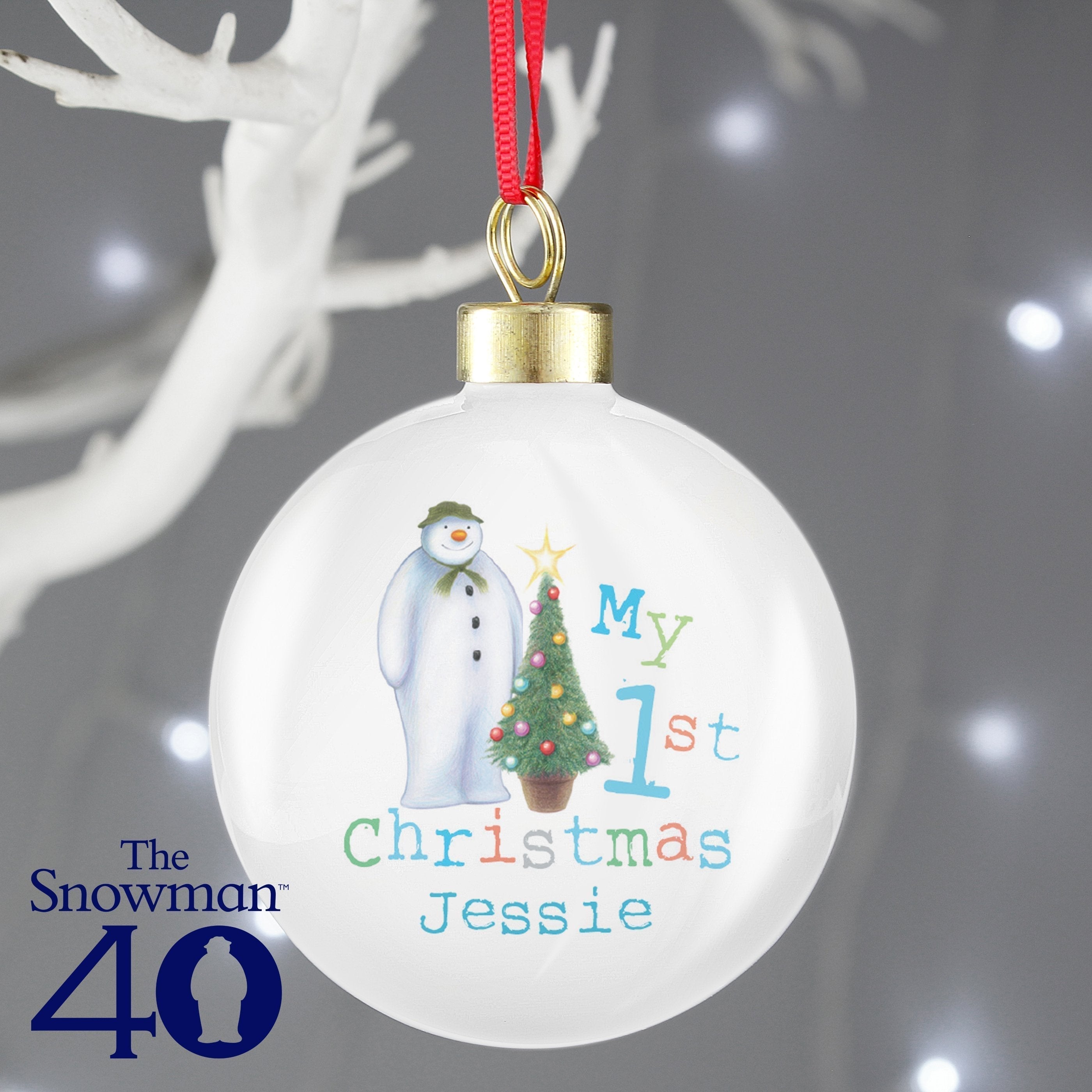 Personalised The Snowman My 1st Christmas Bauble