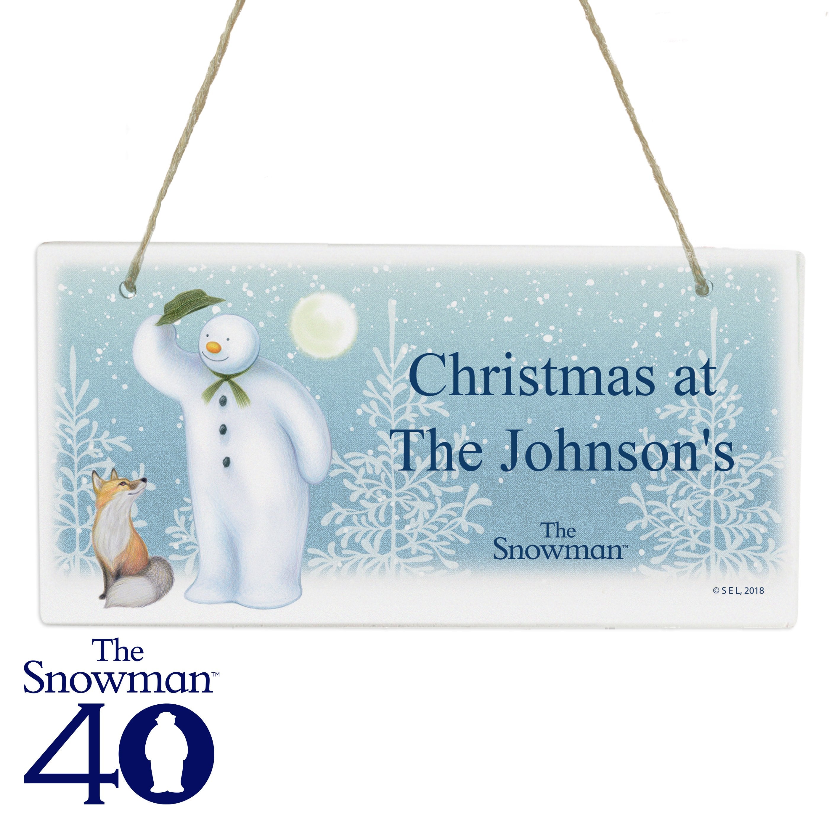 Personalised The Snowman Snow Wonder Wooden Sign