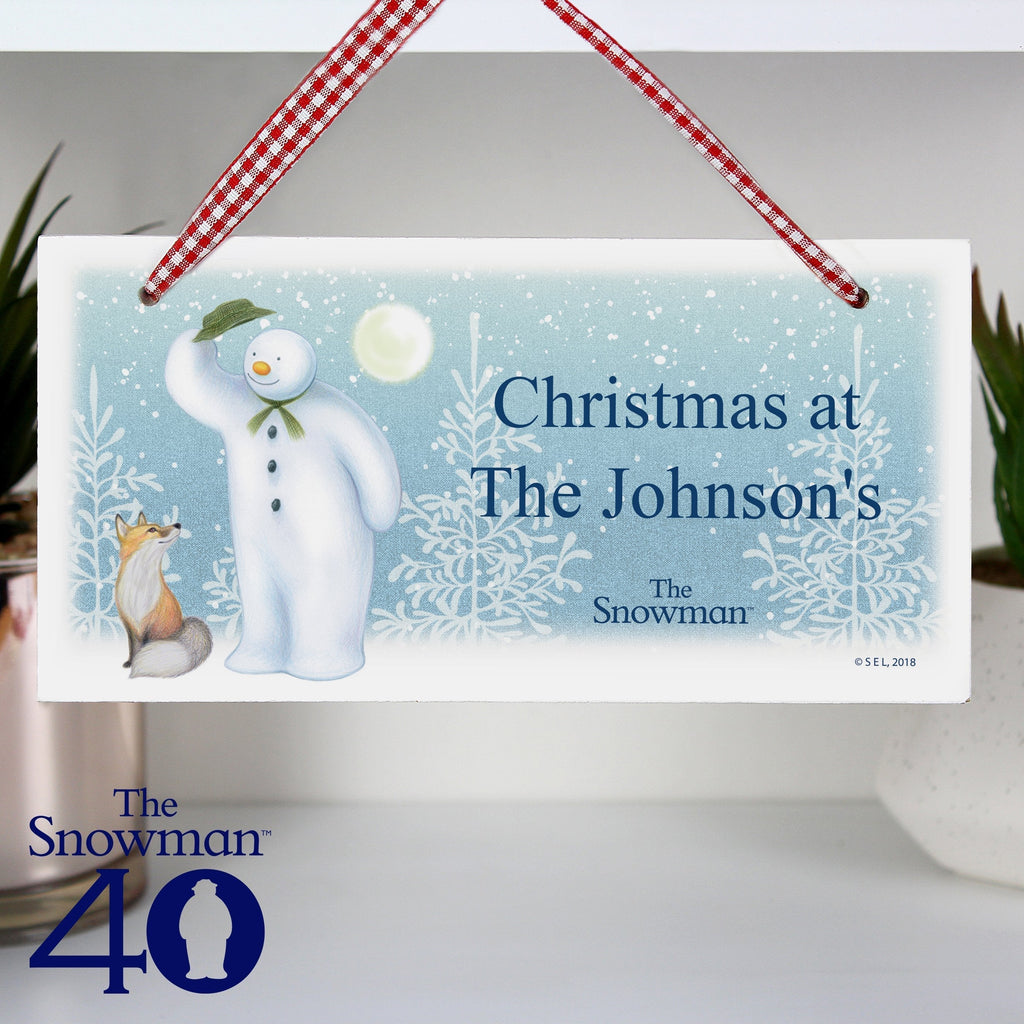 Personalised The Snowman Snow Wonder Wooden Sign