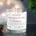 Personalised Thinking Of You Christmas Scented Jar Candle