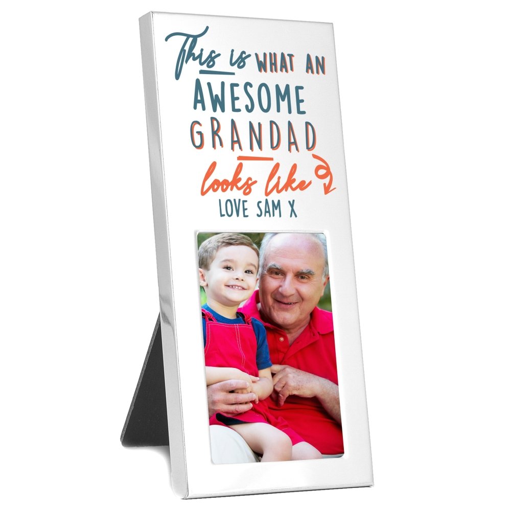 Personalised This Is What Awesome Looks Like Silver 2x3 Inch Photo Frame