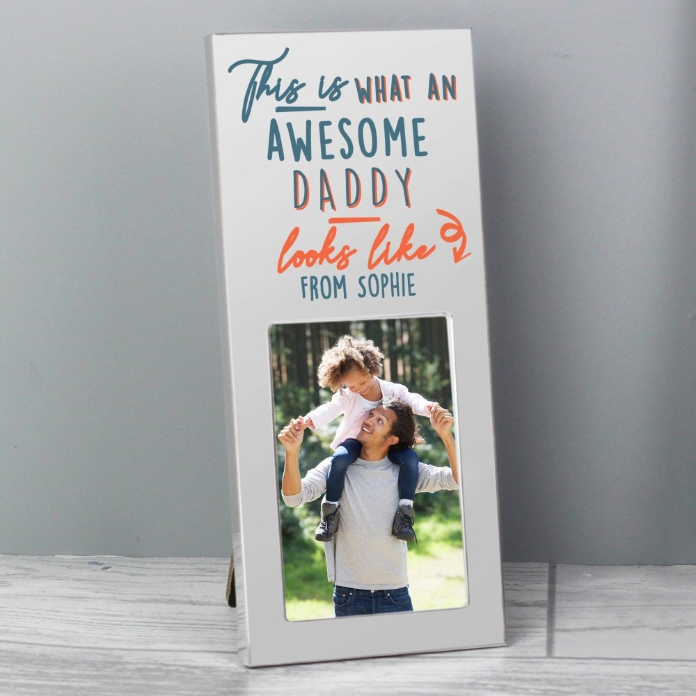 Personalised This Is What Awesome Looks Like Silver 2x3 Inch Photo Frame