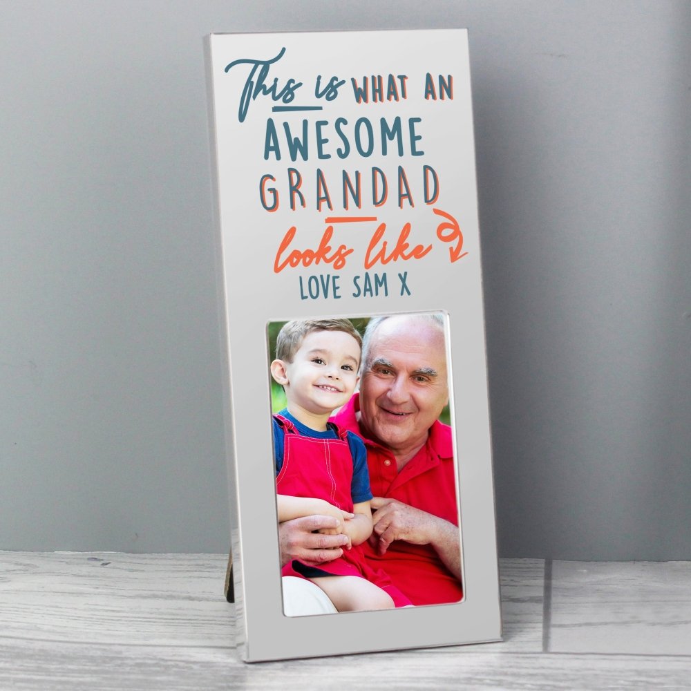 Personalised This Is What Awesome Looks Like Silver 2x3 Inch Photo Frame