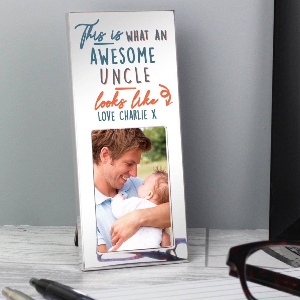Personalised This Is What Awesome Looks Like Silver 2x3 Inch Photo Frame