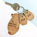 Personalised Personalised This Mama Bear Belongs To Keyring Set