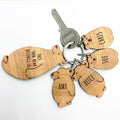 Personalised Personalised This Papa Bear Belongs To Keyring Set