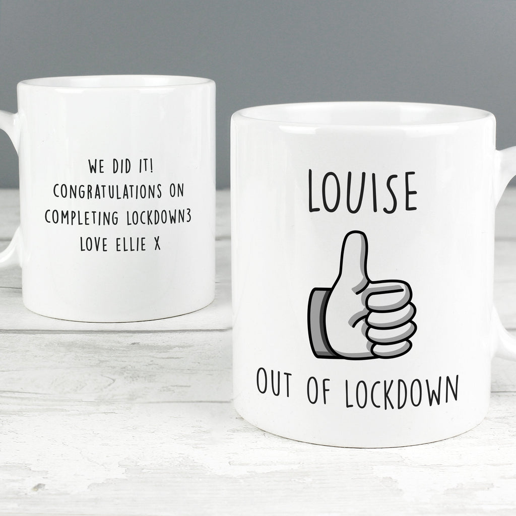 Personalised Thumbs Up Mug
