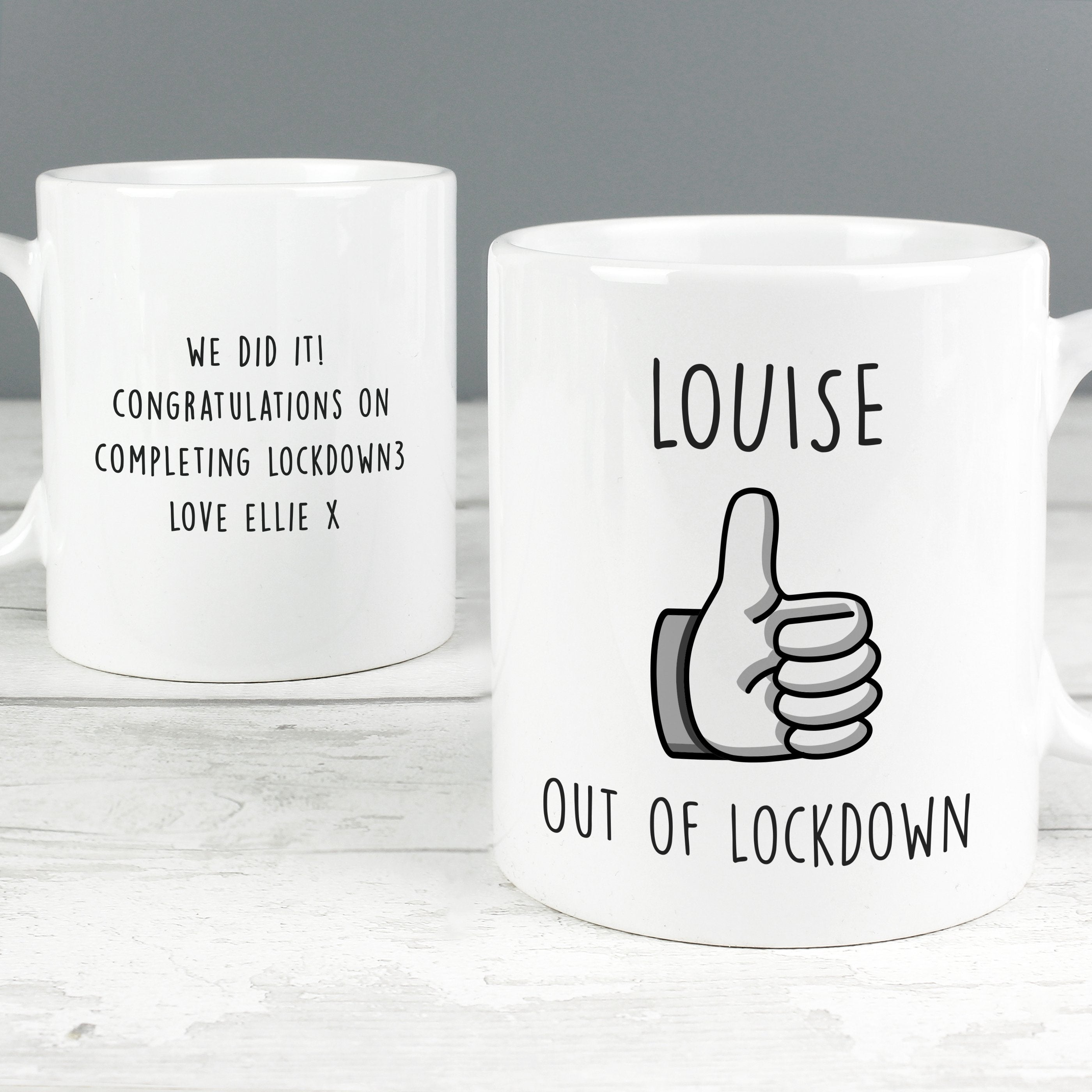 Personalised Thumbs Up Mug