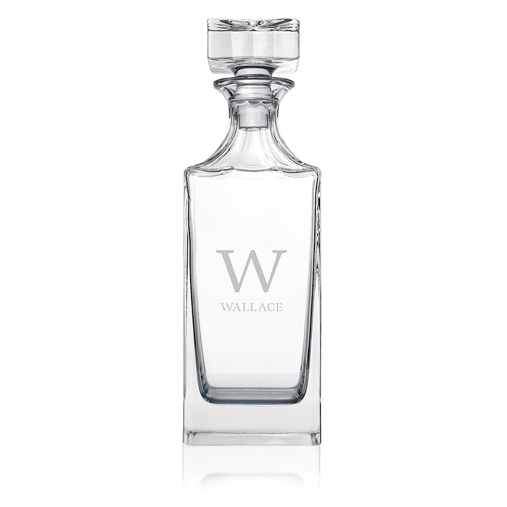 Personalised Timeless Monogram Square Decanter
